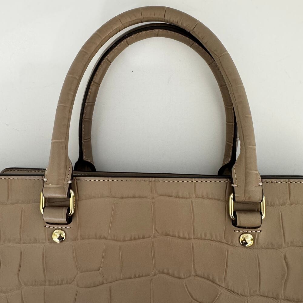 COACH Blake Carryall Croc-Embossed Leather Satchel Tote Bag Beechwood F37099 - Picture 7 of 16